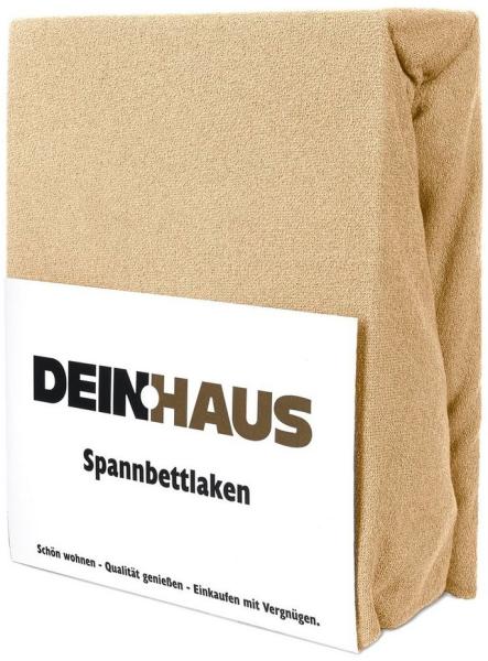 DH DEIN. HAUS Spannbettlaken Frottee Bettlaken mit Gummizug aus natürlicher Baumwolle, Gummizug: mit Gummizug, Baumwolle, atmugsaktiv, hautfreundlich, pflegeleichter Stoff