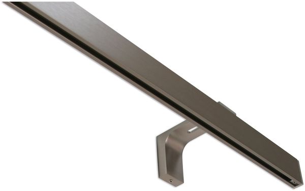 Deco-Raum® Gardinenschiene Innenlauf Loft | Länge: 410cm | Befestigung: Deckenträger | Material: Aluminium | Farbe: Edelstahl optik Bild 8