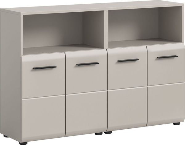welltime Badmöbel-Set FLORENZ, 2-teilige Badkombination, hochwertige MDF-Front, (Set, 2-St, 2-teiliges Set bestehend aus: 2 Midischrank breit), Bad-Kombination, Bad-Möbel, Badezimmer, Kombination, Kombi