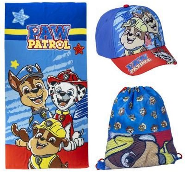 Paw Patrol Sommerset Strandtuch Kappe und Tasche für Fans von Paw Patrol