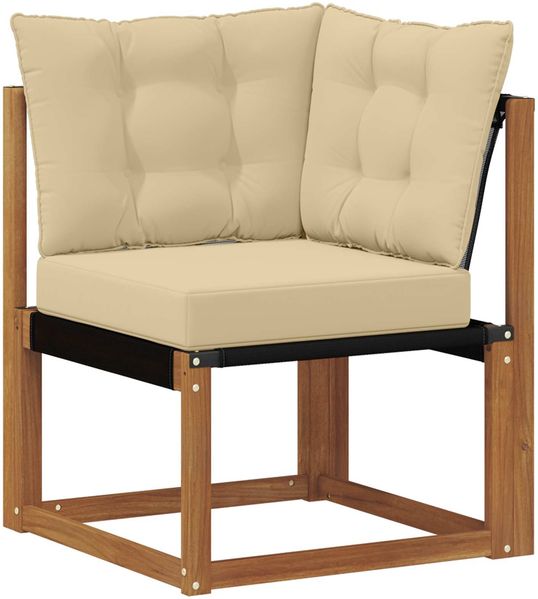 vidaXL Outdoor-Sofagarnitur mit Kissen 9 pcs Natur und Beige 3382201 Bild 6