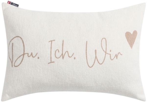 DAVID FUSSENEGGER Kissenhülle David Fussenegger Kissenhülle Silvretta 'Du Ich Wir' 40 x 60 cm