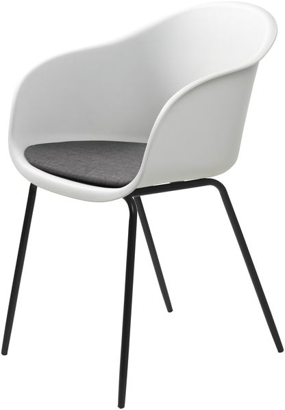 Stuhl >TOPLEY< (2er Set) (B/H/T: 56x83x59 cm) in Weiß - 56x83x59 (BxHxT)