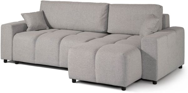 Ecksofa Webstoff 233x142x84 grau TIMO