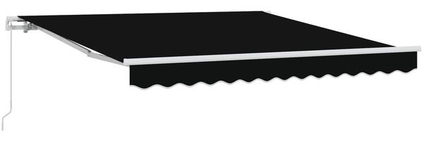 vidaXL Ausziehbare Markise Schwarz 350 x 250 cm 3330321