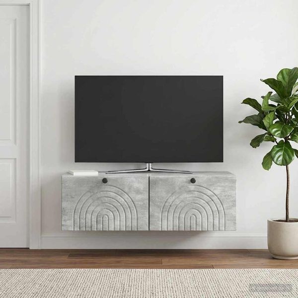 vidaXL Wandmontierter TV-Schrank Betongrau 99 x 41 x 30 cm 898188