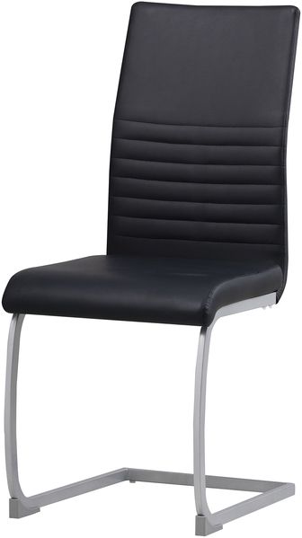 Albatros Freischwinger Stühle 4er Set MURANO, Schwarz - Esszimmerstuhl Schwingstuhl, modernes Design, Kunstleder-Bezug, dicke Polsterung-Küchenstuhl, Polsterstuhl, Stuhl Esszimmer Esstisch Bild 2