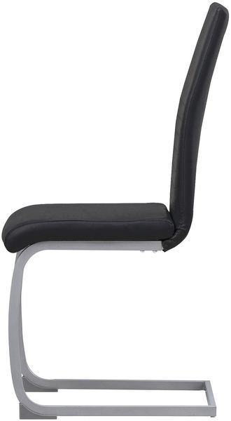Albatros Freischwinger Stühle 4er Set MURANO, Schwarz - Esszimmerstuhl Schwingstuhl, modernes Design, Kunstleder-Bezug, dicke Polsterung-Küchenstuhl, Polsterstuhl, Stuhl Esszimmer Esstisch Bild 4