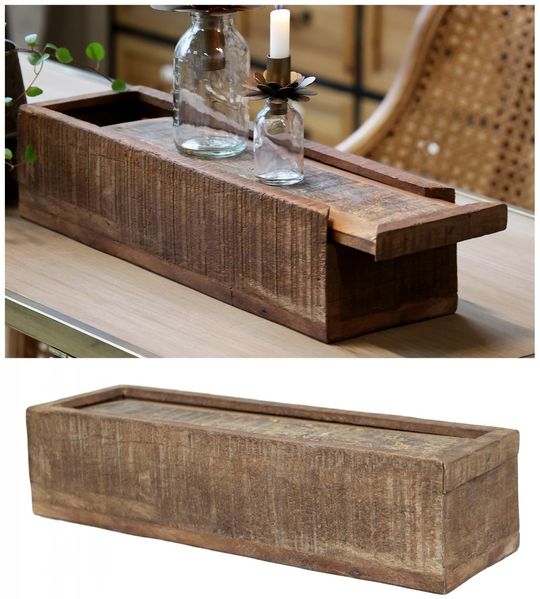 Chic Antique - Holzkiste Kiste Kasten mit Deckel 33x11cm Grimaud Masala 41074000