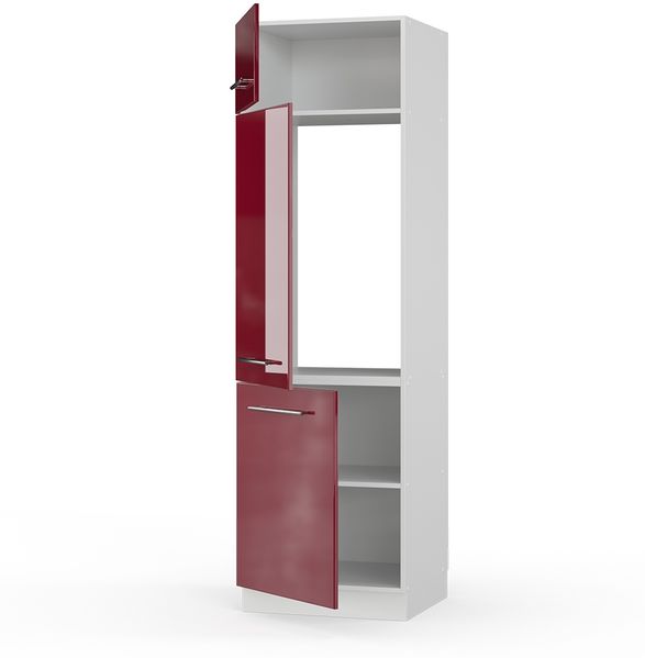Kühlumbauschrank Fame-Line Bordeaux Hochglanz 60 cm Vicco Bild 4