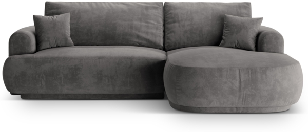 Micadoni Ecksofa Ella 5-Sitzer Rechts Samt Grau