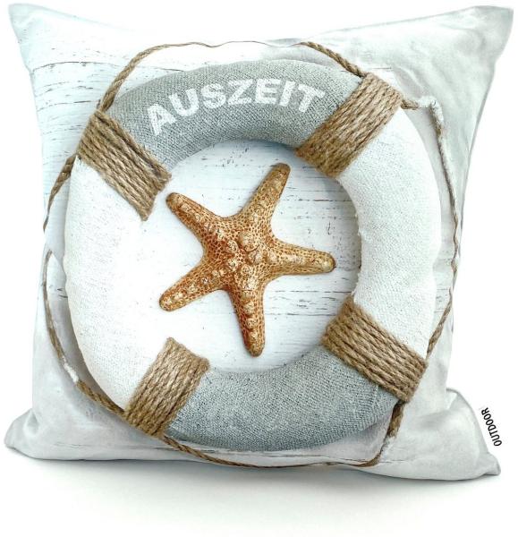 heimtexland Dekokissen Outdoorkissen 45x45 Outdoor Garten Deko Kissen, Lotus Effekt, schmutz- und wasserabweisend, inkl. Füllung