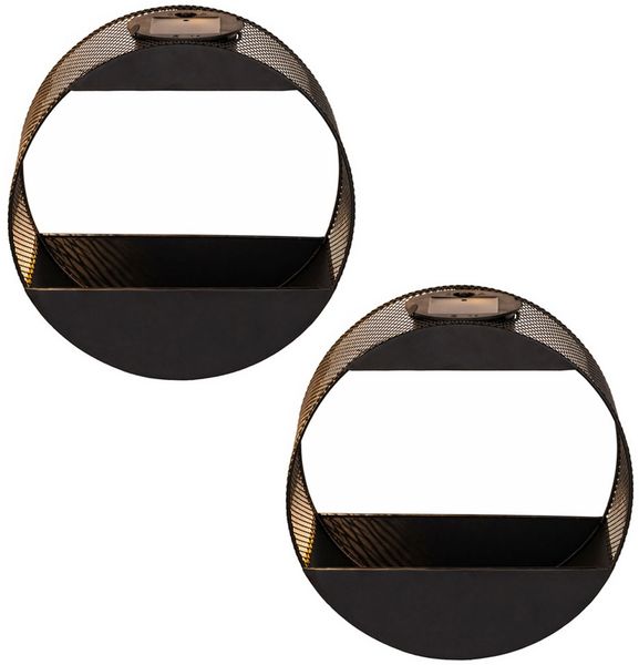 2x LED Solar Wandleuchte, Pflanzgefäß, IP44, D 25 cm