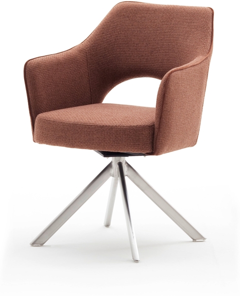 2er-Set Armlehnstuhl 'Tonala' - Vintage Anthrazit, Drehbar, Gestell Metall schwarz Bild 5