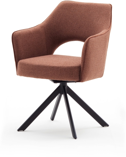 2er-Set Armlehnstuhl 'Tonala' - Vintage Anthrazit, Drehbar, Gestell Metall schwarz Bild 3