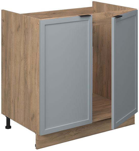 Spülenunterschrank Fame-Line Hellblau-grau 80 cm ohne Arbeitsplatte Vicco Bild 4