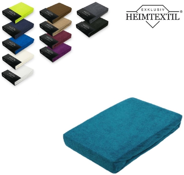 Frottee Spannbettlaken Rundumgummizug Marke 70 x 140 cm Petrol