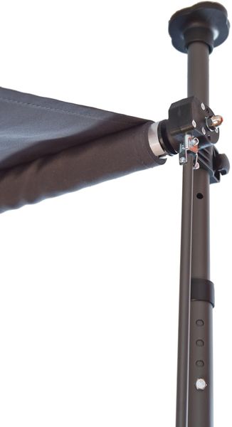Klemmmarkise SCHRABO 200cm Ohne Bohren Höhenverstellbar Dunkelgrau Polyester | Markise Terrasse Balkonmarkise Sonnenschutz UV-Beständig Bild 6
