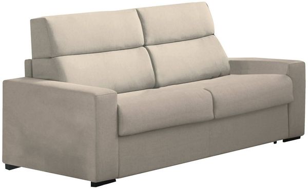Dmora 2-Sitzer Schlafsofa None, Schlafsofa fürs Wohnzimmer, gepolstert, abnehmbar, 100 % Made in Italy-Qualität, 180x95 h100 cm, Taube