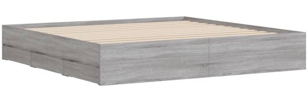 vidaXL Bettgestell mit Schubladen Grau Sonoma 180x200cm Holzwerkstoff 3207257 Bild 4