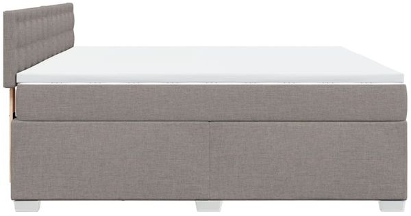 vidaXL Boxspringbett mit Matratze Taupe 180x200 cm Stoff 3288285 Bild 11