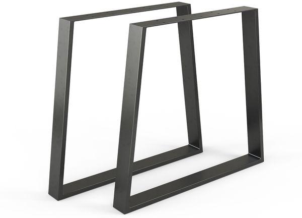 Tischbeine Schwarz 80 x 72 cm Trapezförmig Vicco