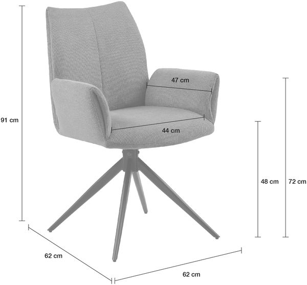 LC Home 4er Set Drehstuhl Esszimmerstuhl Monti