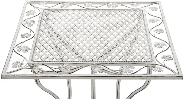 Gartentisch FINN Vintage - 60 x 60 x 72 cm, Metall, Antik-Weiß | Balkontisch Outdoor-Tisch klein Bild 6