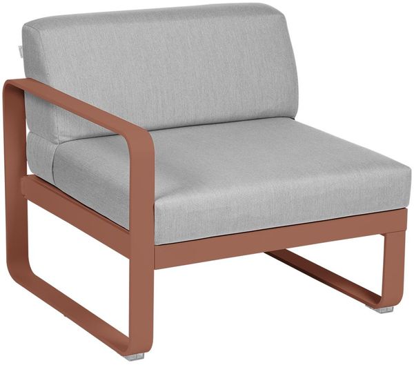 Bellevie Lounge 1-Sitzer Modul 20 Ockerrot 79 Flanellgrau Links