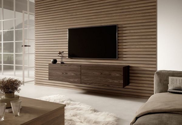Selsey BISIRA TV-Element, Melamine, Nussbaum, 140 cm