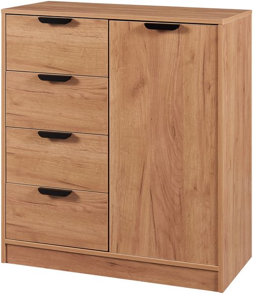 Kommode Varkaus 90x80x40 cm Eichenoptik [en. casa] Bild 2