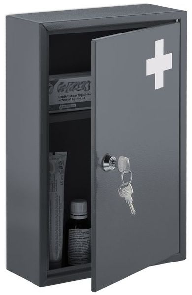 Relaxdays Abschließbarer Medizinschrank