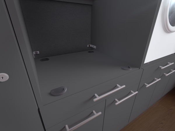 Waschmaschinenumbauschrank >LAUNDREEZY< in anthrazit - 117,5x162x67,5 (BxHxT) Bild 10