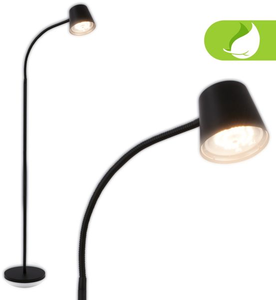 Brilloner LED-Akku-Stehleuchte Cielo 5,5 W Metall schwarz warmweiß