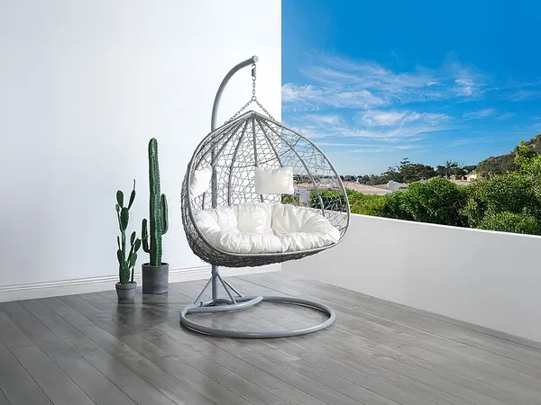 Vente-unique - CAYAMBE Leisure furniture for garden Harz Grau - B 120 cm x H 200 cm x L 120 cm