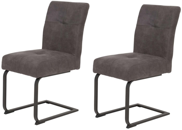 2er Set Schwingstuhl Luise - Vintage Anthrazit