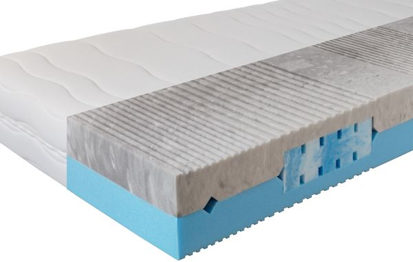 Komfortschaummatratze BeCo 2 Dreams, 2 in 1 Wendematratze mit soften Gelschaum Einlagen, 21 cm Komforthöhe, 7 ergonomische Liegezonen Größe 140 x 200 cm Härtegrad H2 & H3 (0kg - 120 kg)