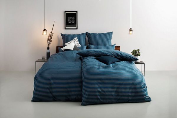 Bruno Banani Bettwäsche Jassen, Renforcé-Tencel™ Lyocell, 2 teilig, moderne Bettwäsche aus Baumwolle, Streifen-Design, mehrere Qualitäten
