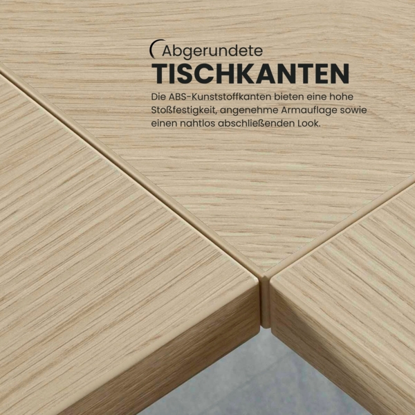 bümö elektrisch höhenverstellbarer Schreibtisch Ahorn 180x80 cm, Gestell: Graphit - Büroschreibtisch höhenverstellbar elektrisch, elektrischer Bürotisch & Gaming Tisch, Stehschreibtisch, XMST-19-3-G Bild 6