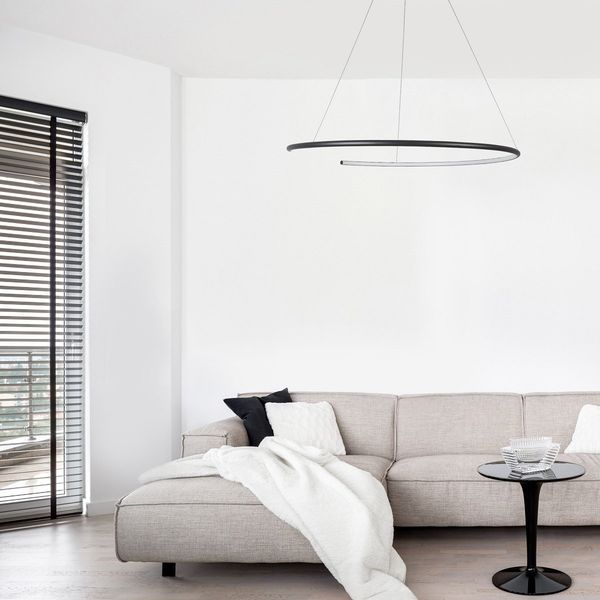 Nova Luce 9010023 BREDA LED Pendelleuchte 70cm 3000K Schwarz
