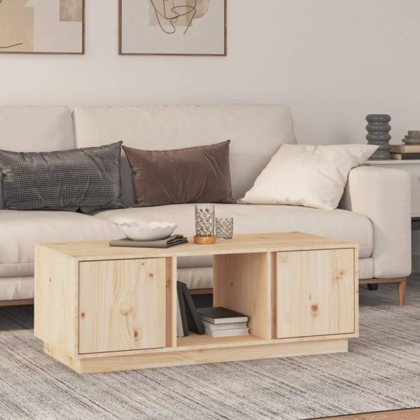 vidaXL Couchtisch 110 x 50 x 40 cm Massivholz Kiefer [814424]