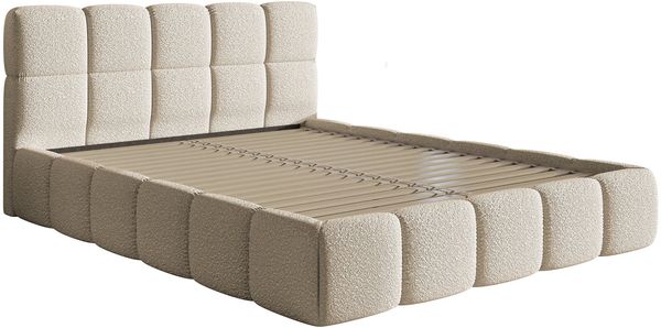 Selsey 'Cloudy' Polsterbett 160x200 mit Bouclé-Bezug, hellbeige Bild 4