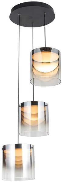 Dieter Knoll LED-Hängeleuchte, Glas klar, 40 x 224 cm, dimmbar