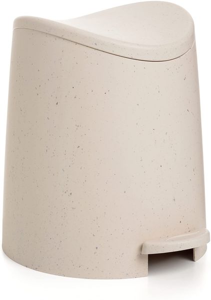 TATAY Badezimmer Mülleimer mit Standardpedal 3L | Praktisches und Funktionales Design | Hochwertiger Kunststoff | Kompakt und Einfach zu Benutzen | 19 x 21,8 x 22,1 cm – Ecohome