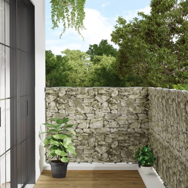 vidaXL Balkon-Sichtschutz Steinoptik 300x120 cm PVC 4005532