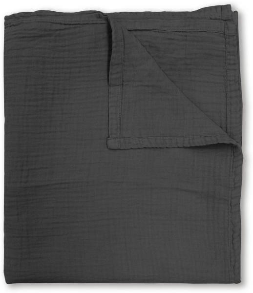 biberna Musselin Wohndecke UNI, flieder, titanium