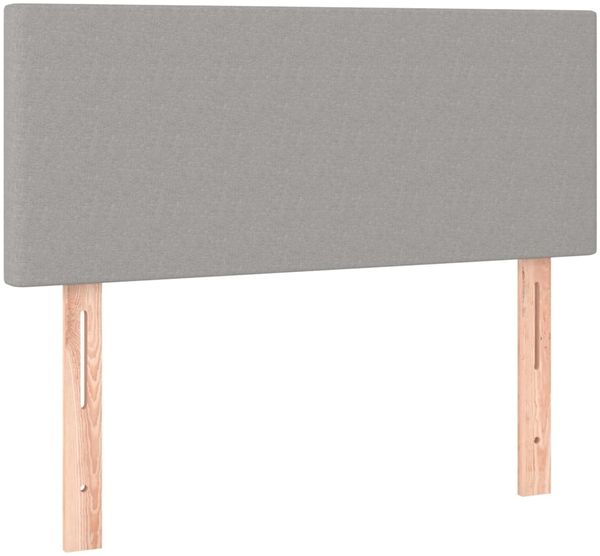 Boxspringbett mit Matratze Stoff Hellgrau 90x200 cm, Härtegrad: H2 [3130081] Bild 6
