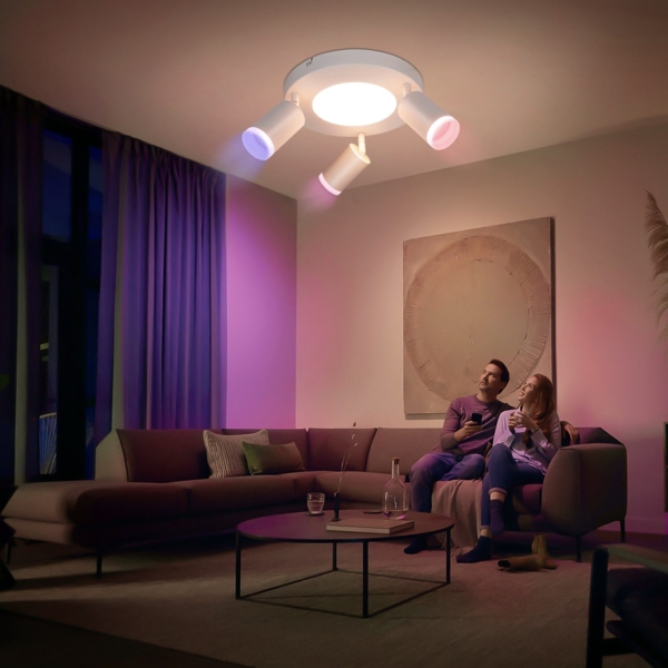 ZMH Deckenleuchte LED Deckenlampe 3 Flammig - Deckenstrahler Weiß Modern Wohnzimmerlampe 3000k GU10 20W Schwenkbar Flurlampe Deckenspot Rund für Schlafzimmer Küchen Büro Bild 5