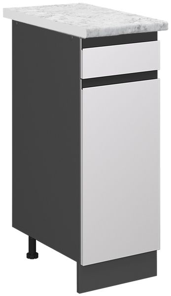 Küchenunterschrank R-Line Weiß 30 cm J-Shape AP Marmor Vicco