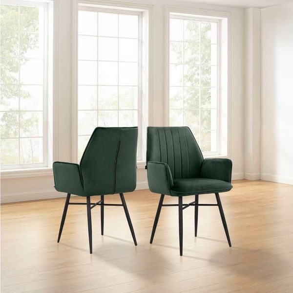Leonique Esszimmerstuhl Hrodwyn (2 St), Sitz gepolstert, mit horizontale Nähten am Rücken, Sitzhöhe 52 cm